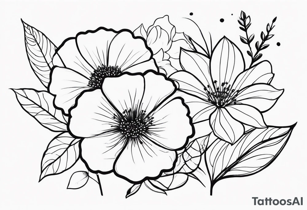 Delicate flowers that symbolise strength, growth and healing. Going to boarder an existing tattoo. tattoo idea