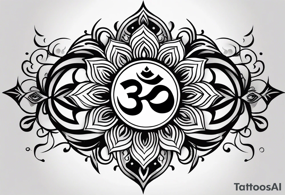 generate a simple less ink, small om symbol tattoo idea