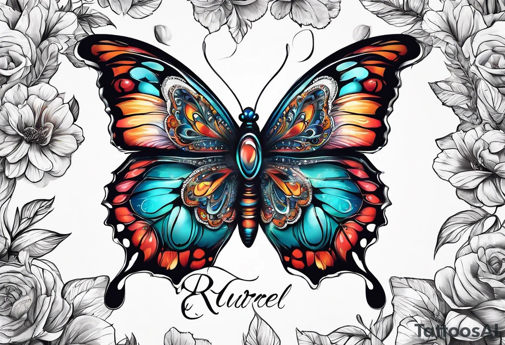 Butterfly for colon cancer tattoo idea