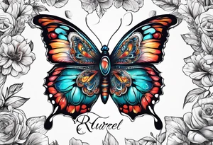 Butterfly for colon cancer tattoo idea