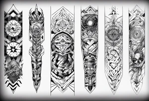 mens full arm tattoo idea