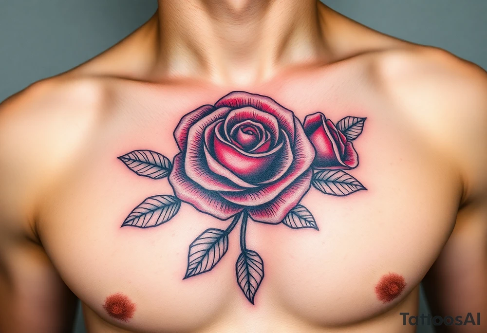 rose collage tattoo idea