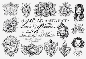 my kids' names: Lucas and Margaret and something that symbolizes love tattoo idea