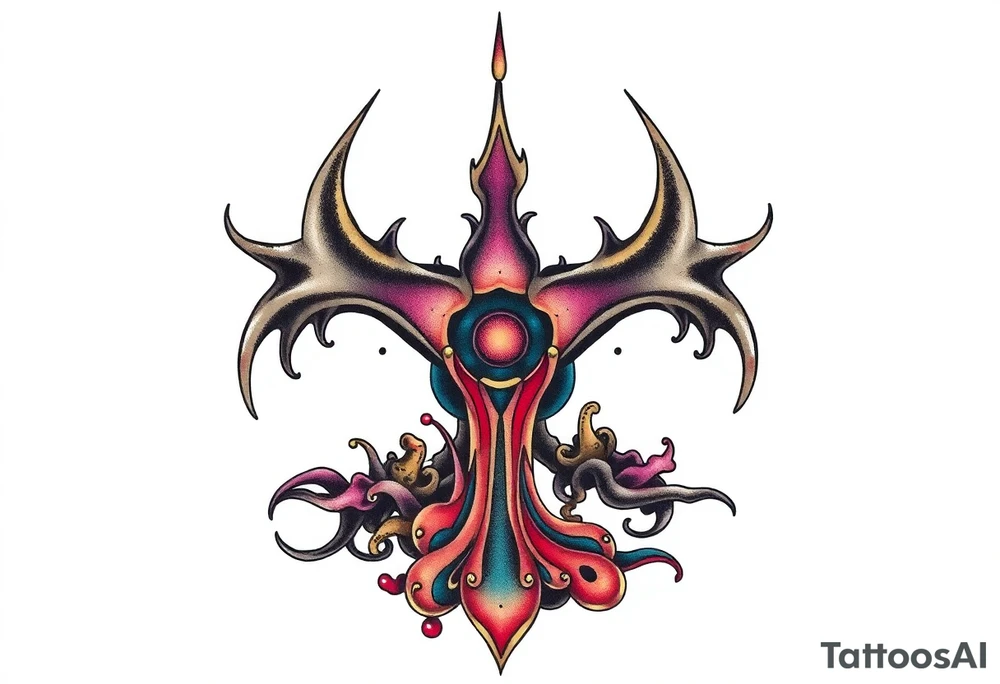 Contagion sign with toxic spill tattoo idea