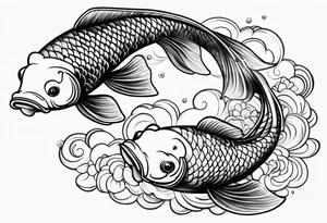 koi fish, in pond tattoo idea