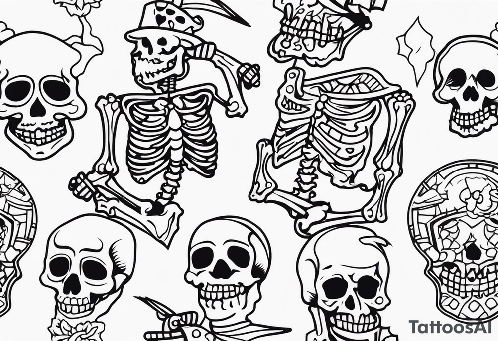 skeleton tattoo idea