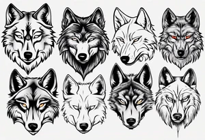 wolfs head tattoo idea