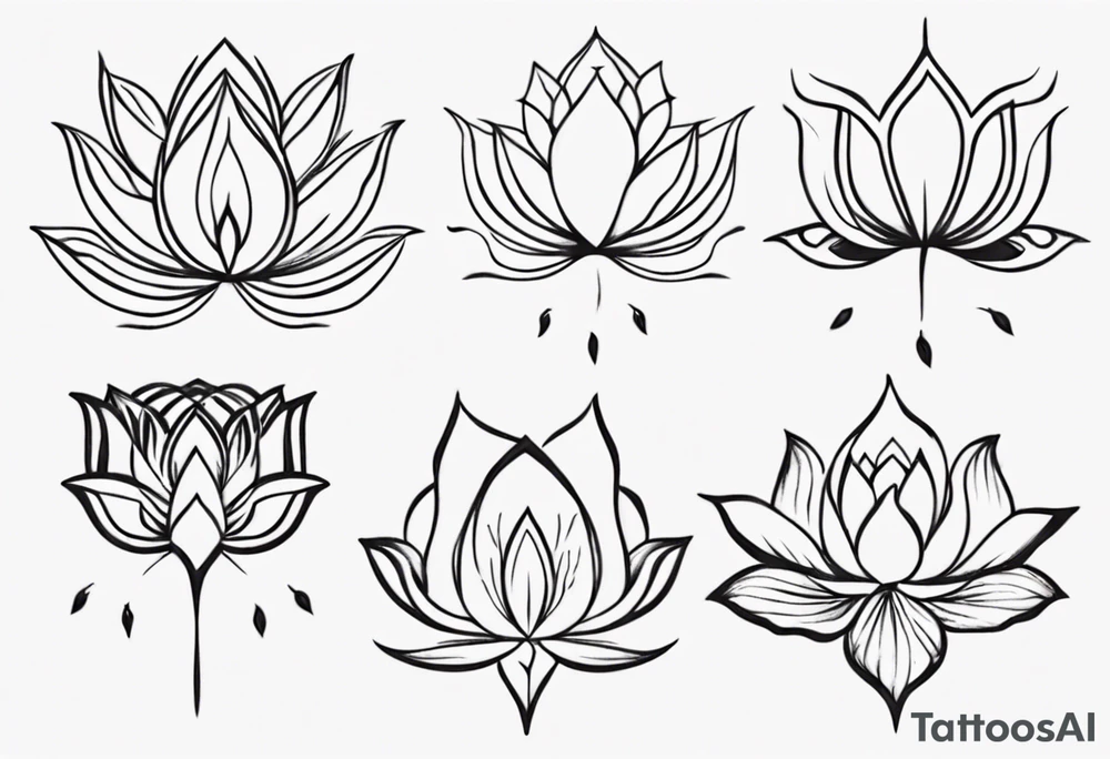 Breathe Unalome Lotus tattoo idea