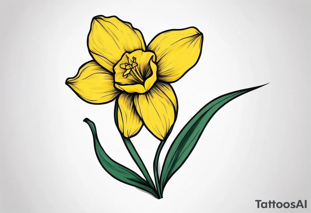 Daffodil infinity symbol tattoo idea