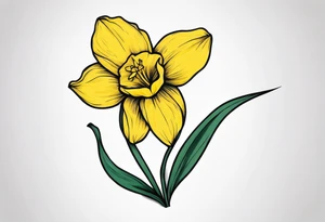 Daffodil infinity symbol tattoo idea