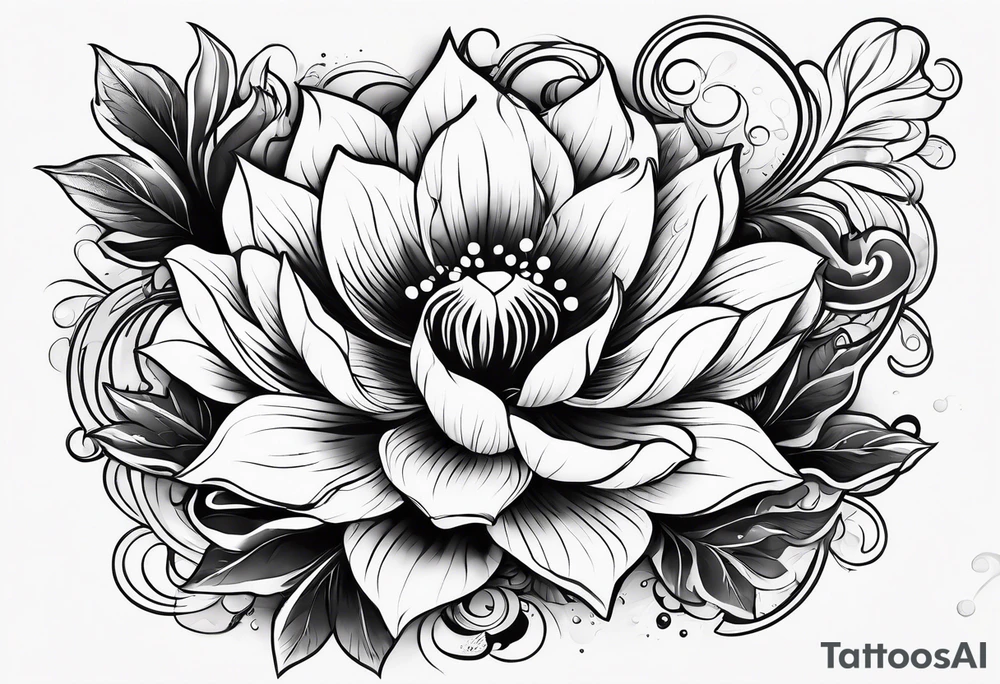 thick water neojapanese tattoo idea