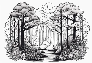 Enchanted forest tattoo idea