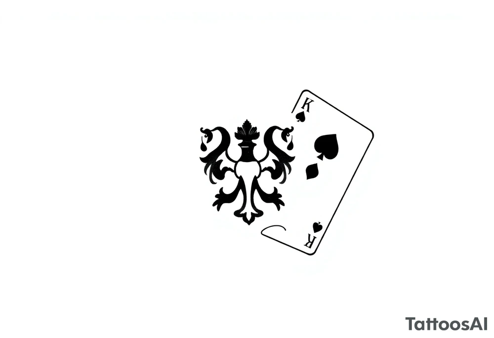 Poland symbol and poker cards Add casino money to it. tattoo idea