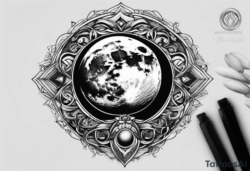 sacred moon tattoo idea