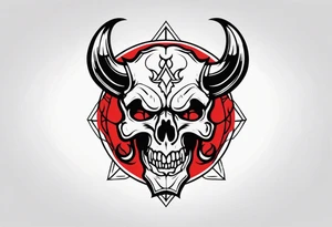 devil skull tattoo idea