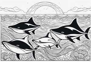stingrays in the ocean tattoo idea
