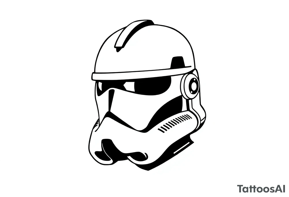 Star Wars clone trooper just a helmet with markings tattoo idea