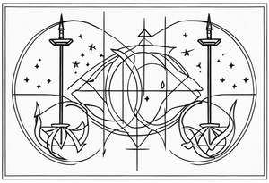 pisces, sagittarius, and cancer tattoo idea