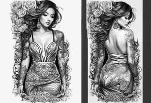full body back tattoo rectangle tattoo idea