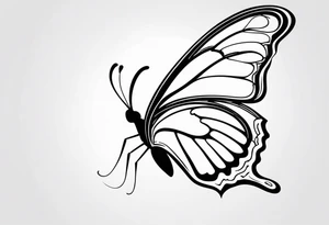 A butterfly mixed with brain on your wings tattoo idea