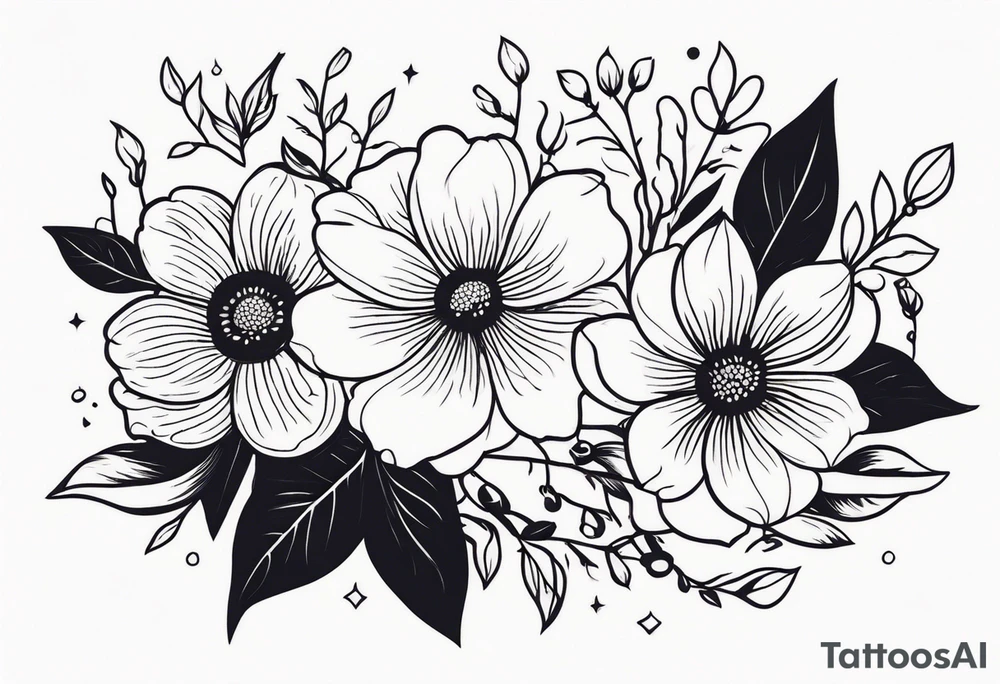 Floral tattoo idea