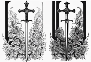 Sword and cross tattoo idea