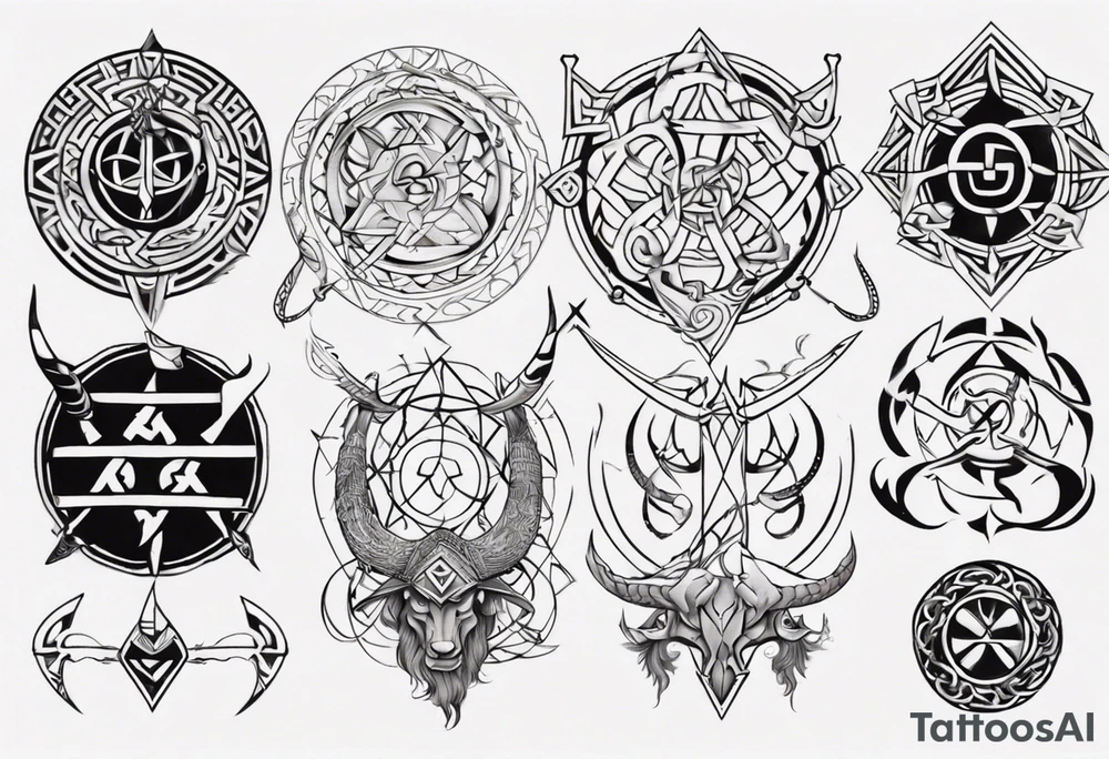 Viking symbolism tattoo idea