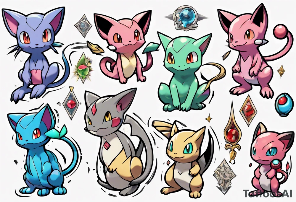 Pokemon Mew tattoo idea