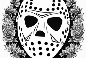 Friday the 13th Jason mask, horror, Japanese art tattoo idea