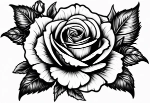 Carnation and rose tattoo idea