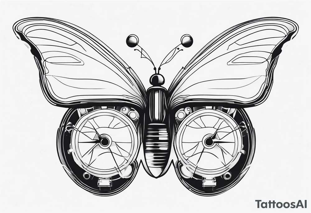 Mechanical Butterfly tattoo idea