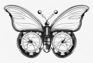 Mechanical Butterfly tattoo idea