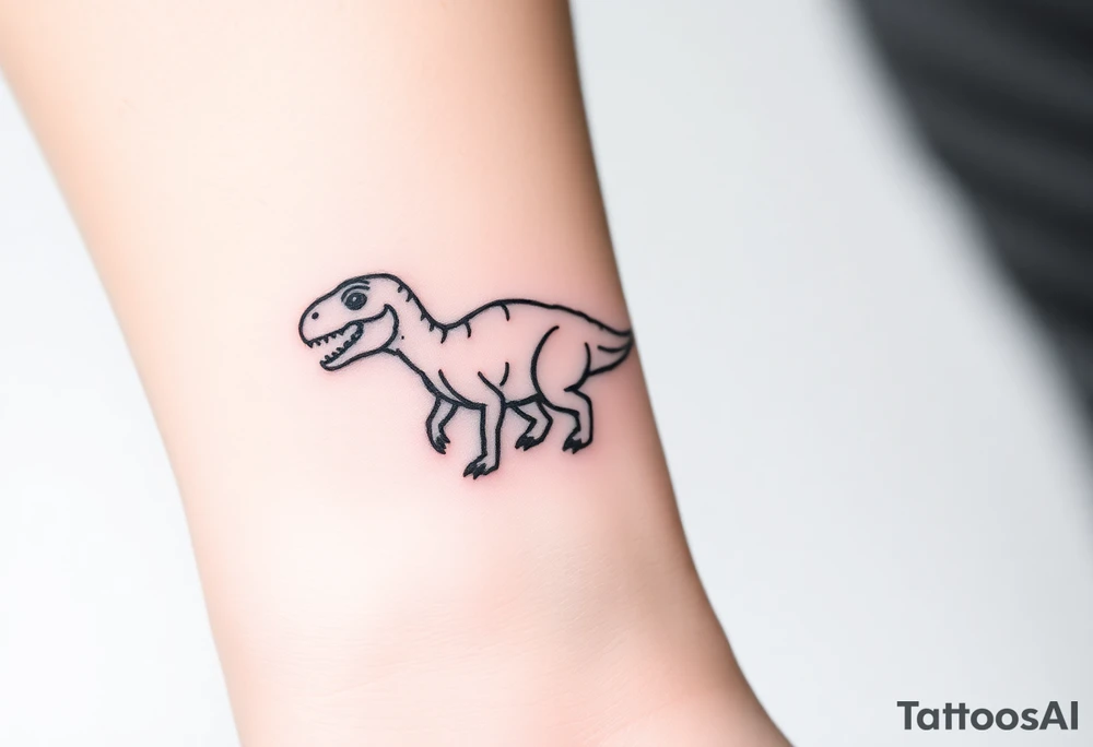 a baby dinosaur tattoo idea