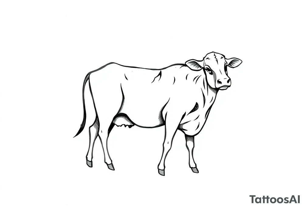 cow tattoo idea