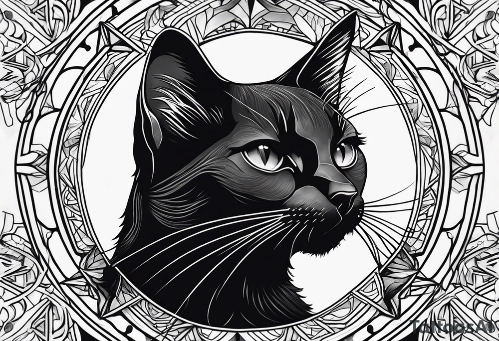 Black Cat tattoo idea