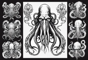 Cthulhu in a old man body tattoo idea