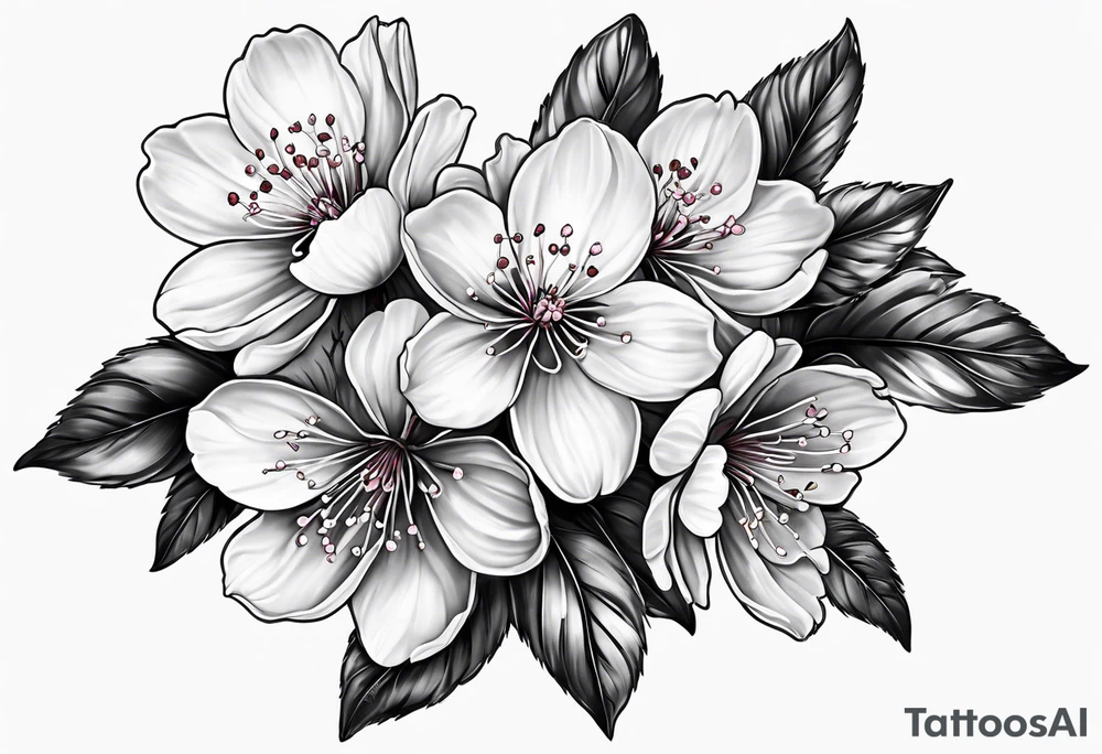 cherry blossoms but It's a portrait, so the whole thing comes out. tattoo idea
