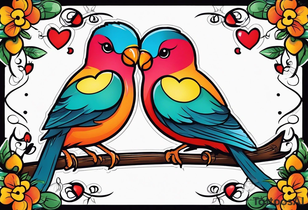 Love birds tattoo idea