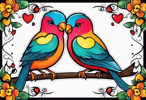 Love birds tattoo idea
