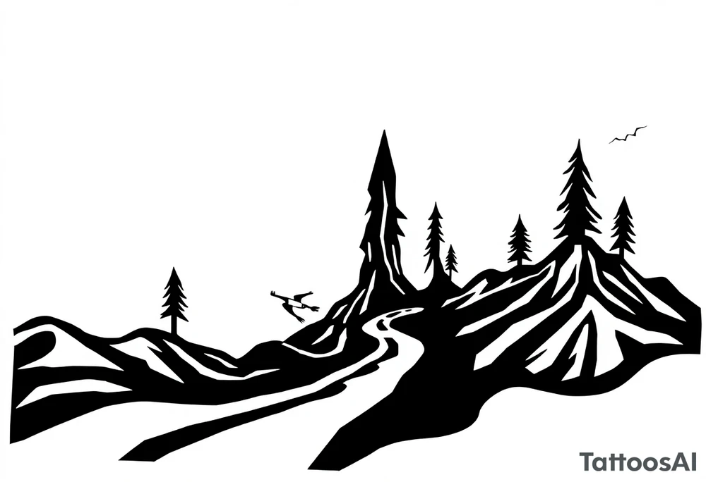 Different roads in life meet in the same place but should be very psychedelic and trippy tattoo idea
