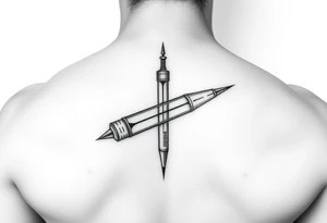 Heroin needle with the body of the needle a number 3 tattoo idea