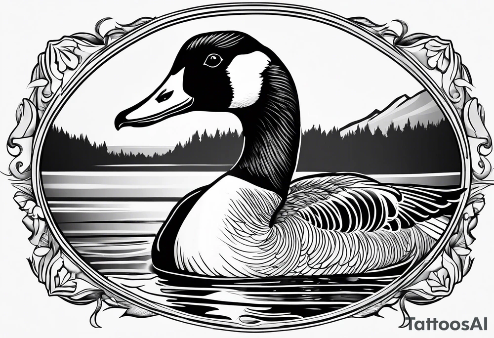 angry canadian goose tattoo idea