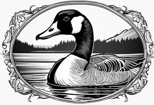 angry canadian goose tattoo idea