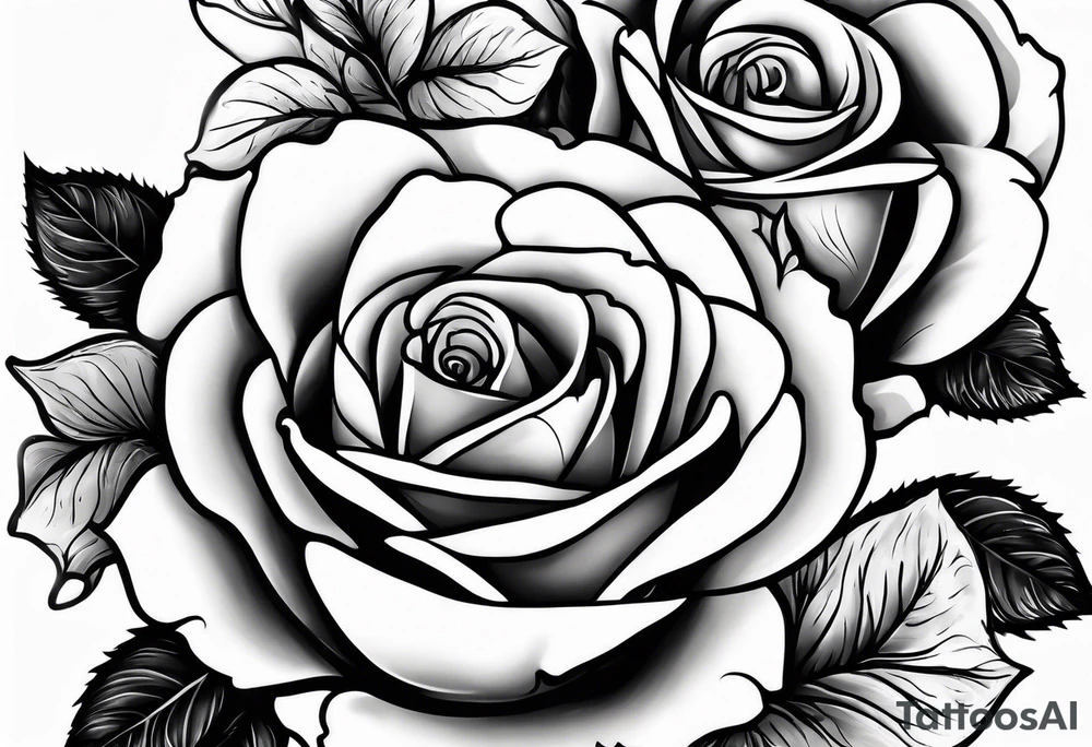 crown of yellow roses tattoo idea