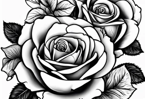 crown of yellow roses tattoo idea
