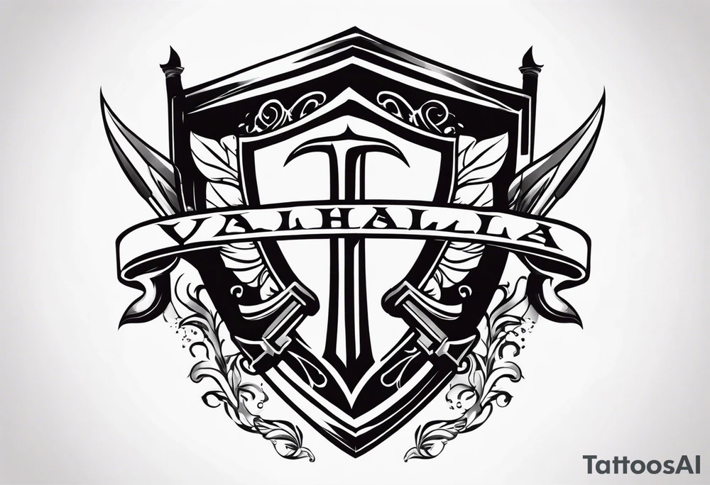 Valhalla
sword shield armour tattoo idea