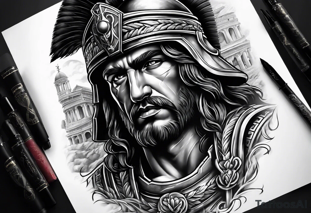 Roman soldier tattoo idea