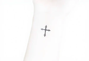 Small cross tattoo idea