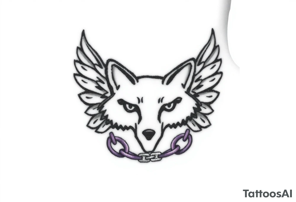 Fox company racing fox logo 
The original
Wrapped in angel wings
Add a teal and purple ribbon with a breaking chain tattoo idea