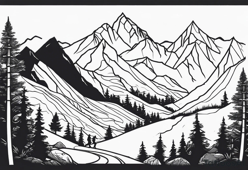 Hiking tattoo idea